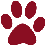 Red paw print icon